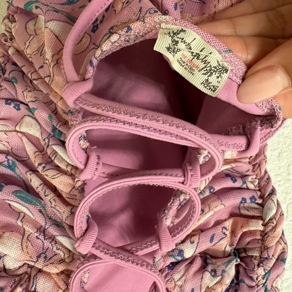 NWT Free People Milkshake Mesh Butterfly Ruched Bodysuit - Picture 5 of 8